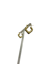 Load image into Gallery viewer, Gold Heart Hoop Earring
