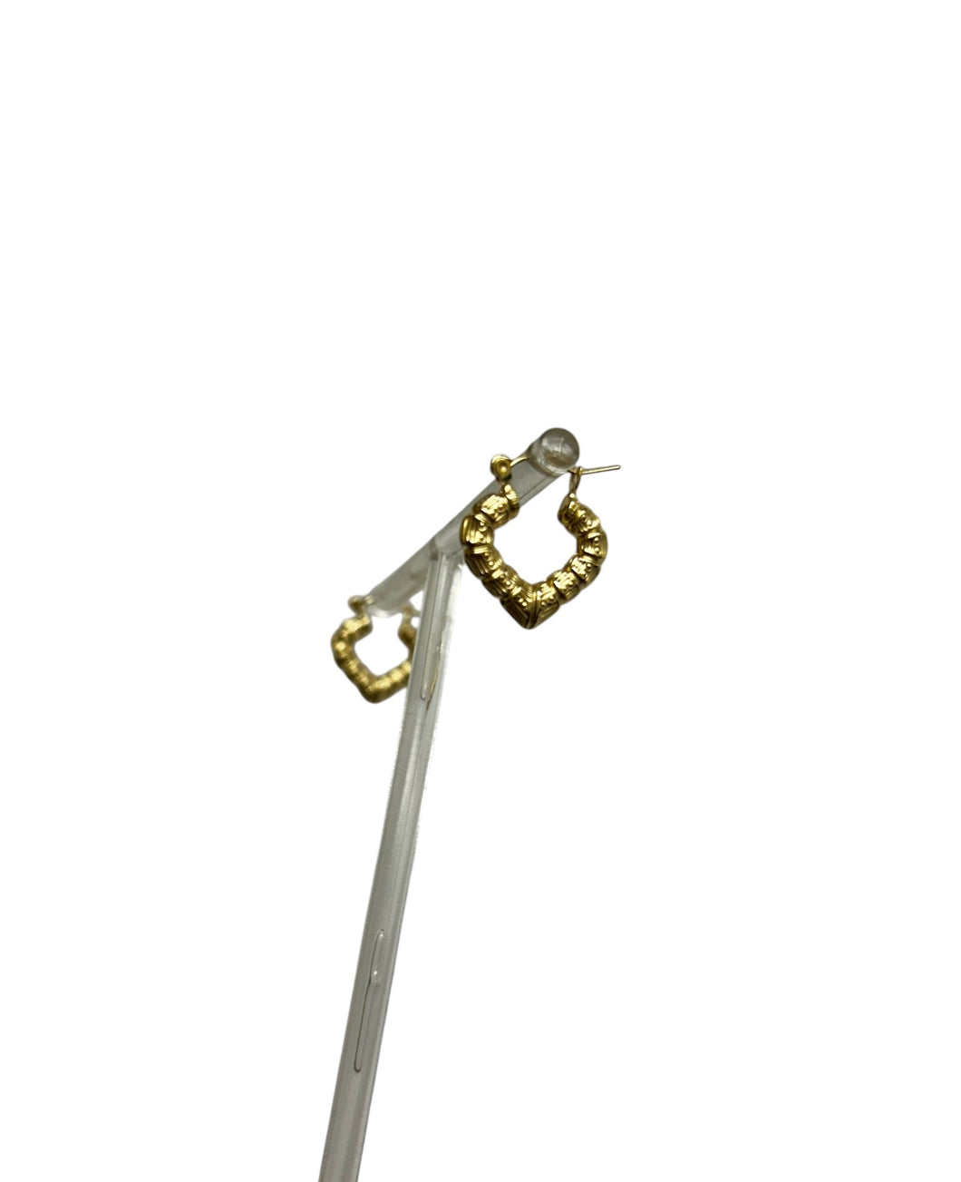 Gold Heart Hoop Earring