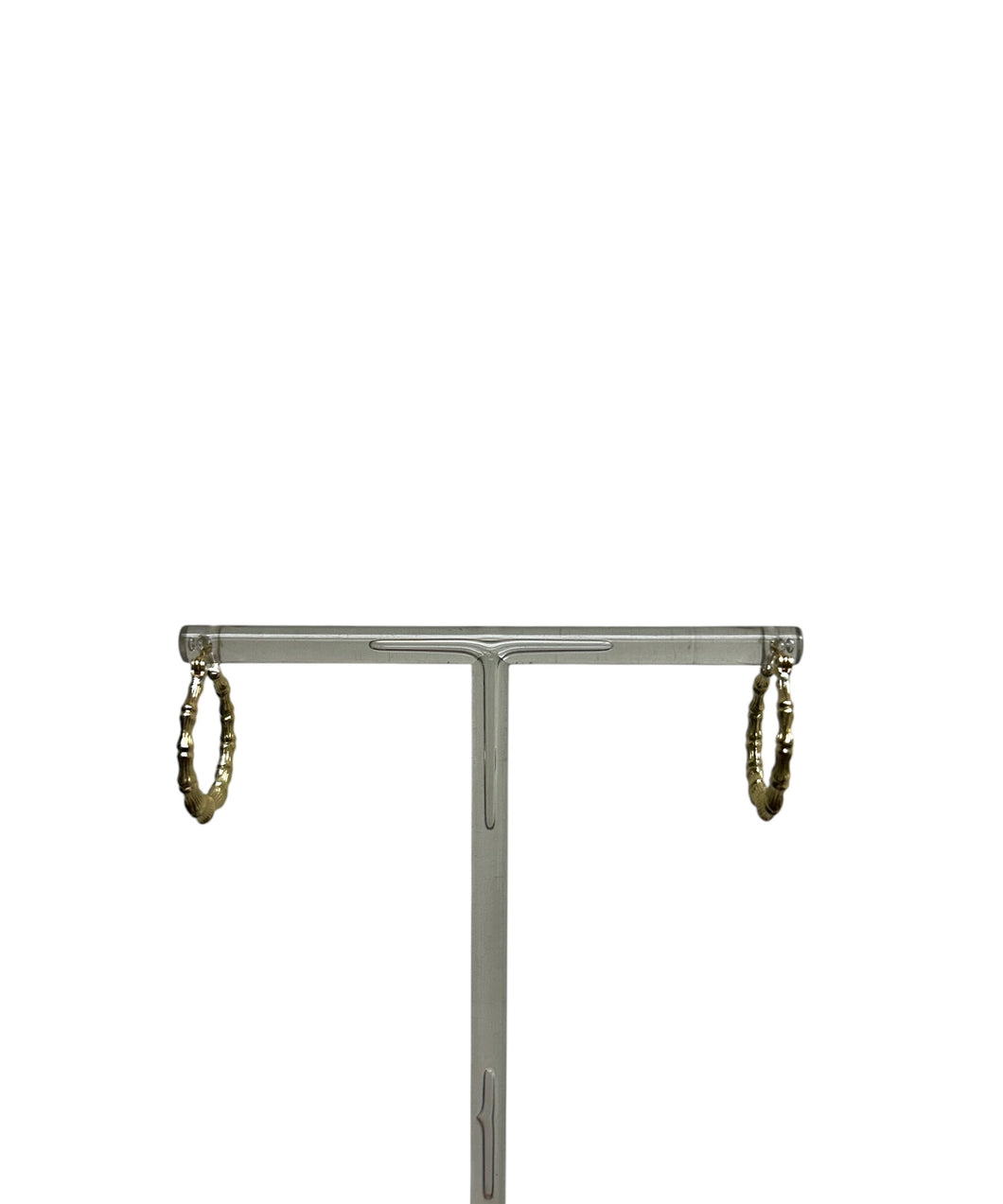 Bamboo Gold Hoop Earring