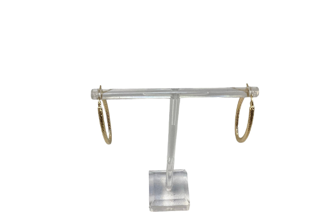 Gold Oval Earring