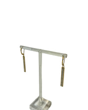 Load image into Gallery viewer, Yellow Gold Rectangle Earring
