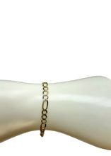 Load image into Gallery viewer, Diamond Cut Gold Figaro Bracelet
