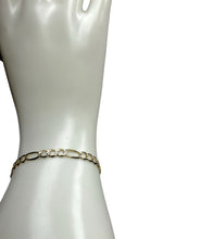 Load image into Gallery viewer, Diamond Cut Gold Figaro Bracelet
