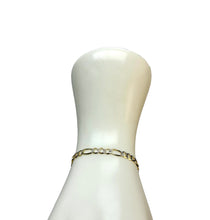 Load image into Gallery viewer, Diamond Cut Gold Figaro Bracelet
